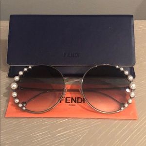 Round Fendi Pearl Sunglasses